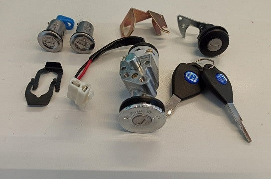 KIT SERRATURE E CHIAVI COMPLETO - bici elettrica scooter sky II tipo z-tech