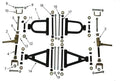 coppia BOCCOLE perno ruote anteriori quad miniquad 4 tempi 110cc