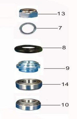 SERIE CUSCINETTI STERZO E BULLONI 320/23.5 320/22 PIT BIKE KAYO KRZ