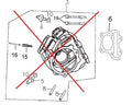 GUARNIZIONE TESTA YX 170cc - blocco motore pit bike krz 170 kayo 4 tempi