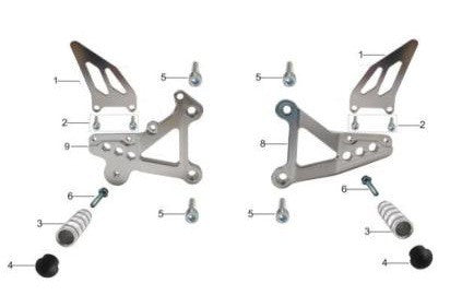 SET COMPLETO PEDALINE CNC MINIGP KAYO