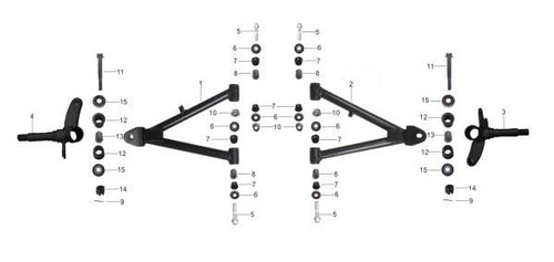 01pz BOCCOLA PERNI RUOTA KAYO SPACE AY70 - boccole miniquad quad atv