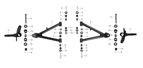 01pz BOCCOLA BRACCI KAYO SPACE AY70 - boccole miniquad quad atv