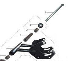 PERNO 12mm CARRO QUAD 4 TEMPI SPACE 70cc 110cc Φ12*236*M12*1.25mm