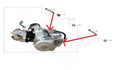 COPPIA PERNI SUPPORTO MOTORE 4 TEMPI 70cc 110cc M8*120 + M8*100