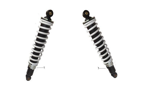COPPIA AMMORTIZZATORI ANTERIORI QUAD TOR250 KAYO 250cc INTERASSE 345mm