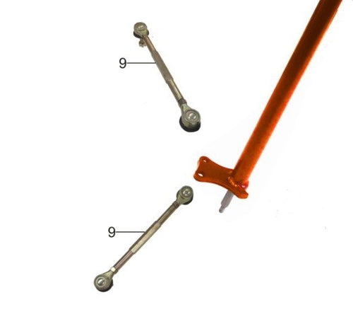 1pz BRACCETTO STERZO CONVERGENZA QUAD KAYO TOR250 ATV 250cc 300mm 30cm
