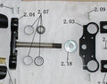 COPPIA PIASTRE FORCELLE ANTERIORI MINICROSS MORINI 65cc - sospensioni minimoto cross lem ktm