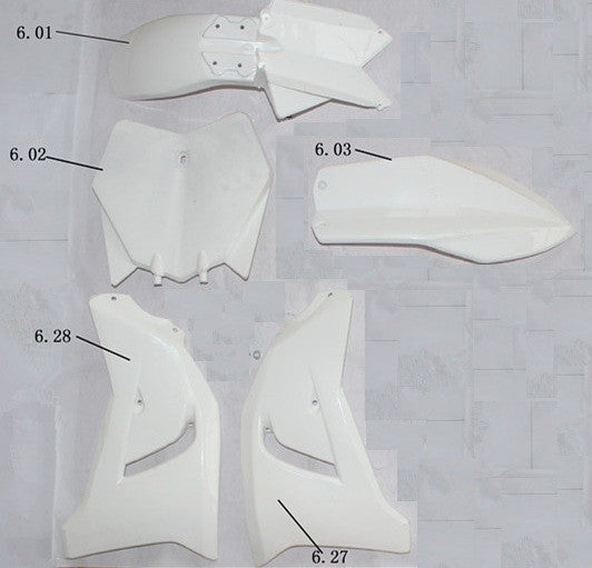 SET PLASTICA ANTERIORE MINICROSS MORINI 65cc - minimoto cross lem ktm