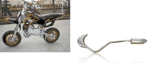 MARMITTA MINICROSS 8" MINIMOTO CROSS TERMINALE SILENZIATORE COMPLETA