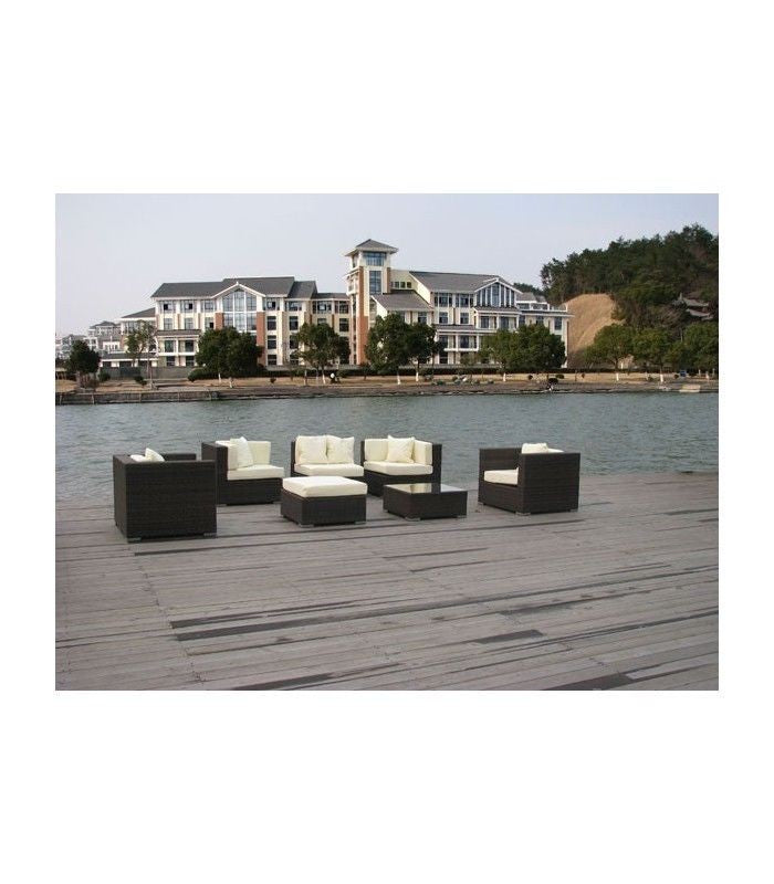 SET 3004 SCOMPONIBILE RATTAN - mobili giardino salotto divano poltrona sofa