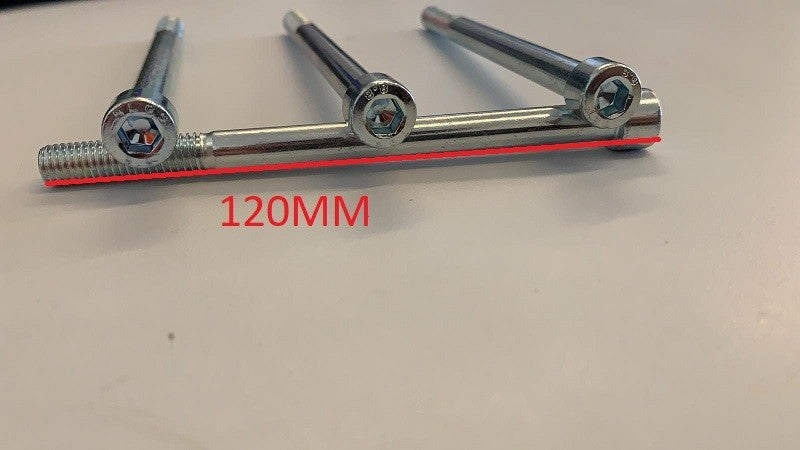 kit 4PZ PERNI SUPPORTI MANUBRIO 12cm M8 DADI BULLONI VITI FISSAGGIO