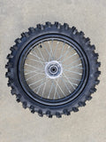 01pz GOMMA CERCHIATA 90/100-14 perno 15mm CERCHI GOMME cross PIT BIKE BSE MONSTER - CERCHIO COPERTONE