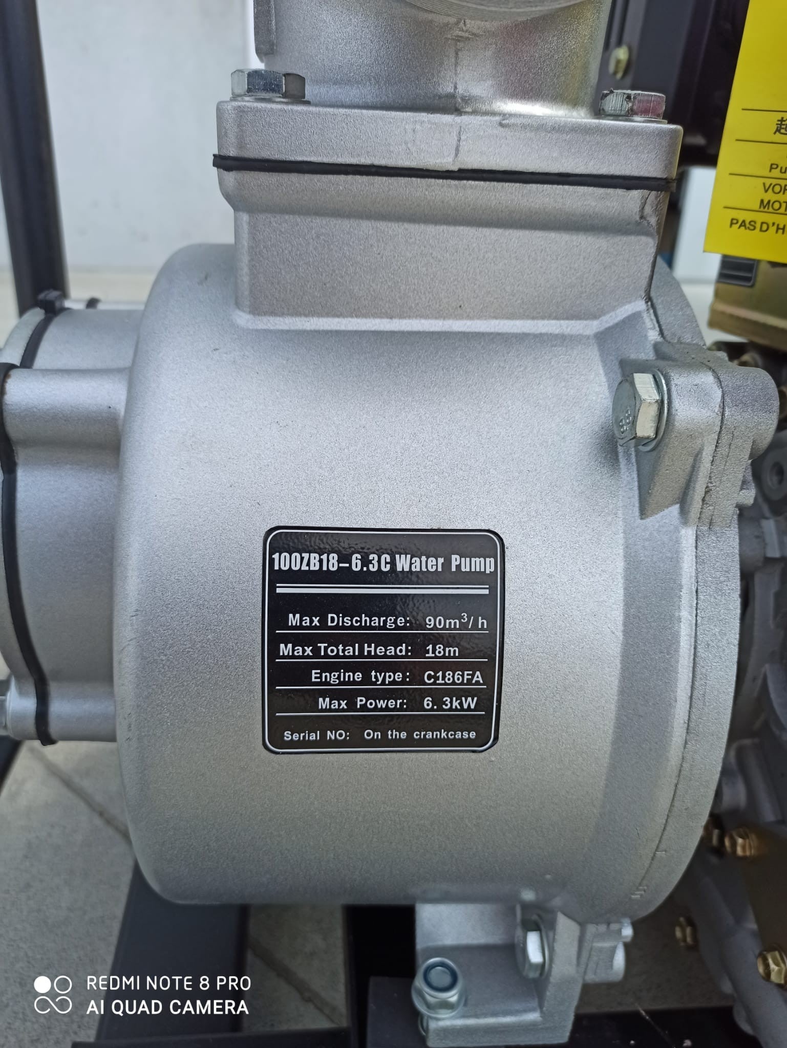 POMPA ACQUA KASEI DIESEL IRRIGAZIONE PROFESSIONALE CAMPI 90m3/h 18mt 6,3kw