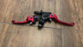 1 CP LEVA FRIZIONE LEVA FRENO PIT BIKE CNC ROSSO RACING