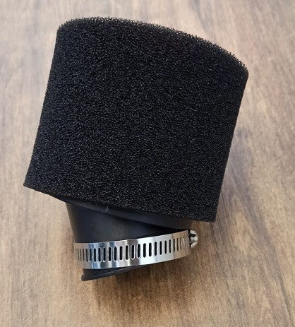 FILTRO ARIA IN SPUGNA NERO ROSSO 48MM 45° PER CARBURATORE 28 NIBBI