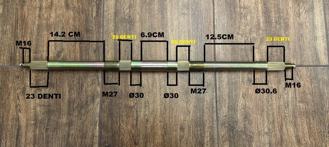 ASSE POSTERIORE 71CM QUAD KAYO AT 110 AT125