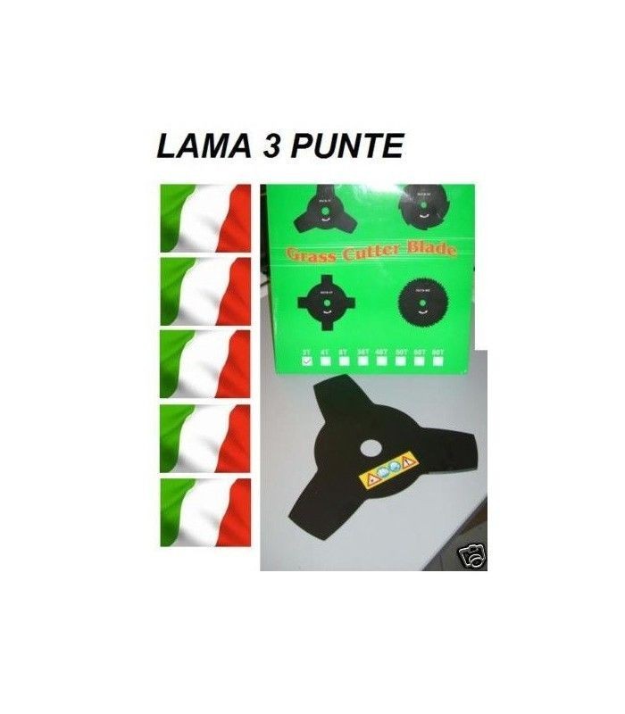 LAMA TAGLIO PER DECESPUGLIATORE - a tre punte compatibile decespugliatori
