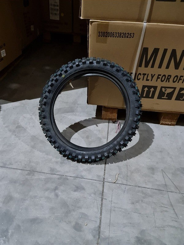 01pz GOMMA + CAMERA D'ARIA  COPERTONE VECCHIA 70/100-14 ANTERIORE CROSS PIT BIKE 70 100 14