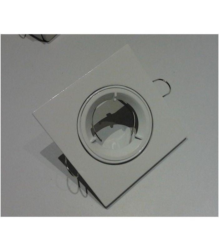 QUADRO BIANCO ORIENTABILE ALLUMINIO FARETTI INTERNI LED MR16 GU10 SUPPORTO