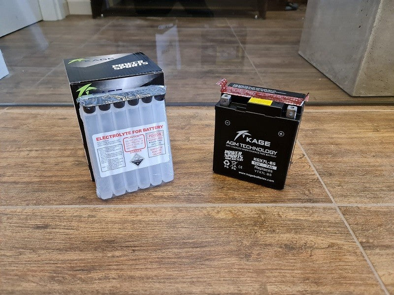 BATTERIA 7Ah 12V QUAD MINIQUAD PITBIKE MOTO SCOOTER ACIDO TRATTENUTO KGX7L - BS