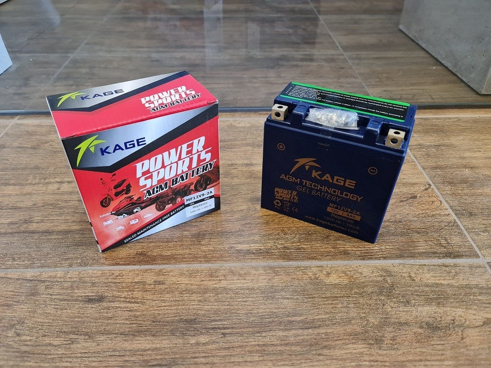 BATTERIA 9Ah 12V QUAD MINIQUAD PITBIKE MOTO SCOOTER TECNOLOGIA AGM MF12V9 - 2A