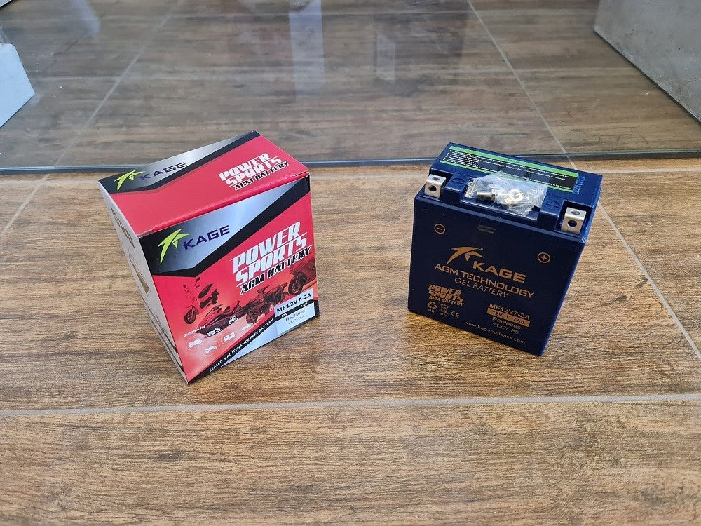 BATTERIA 7Ah 12V QUAD MINIQUAD PITBIKE MOTO SCOOTER TECNOLOGIA AGM MF12V7 - 2A