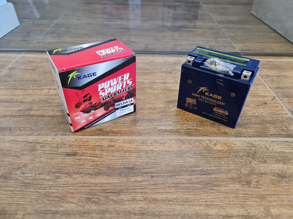 BATTERIA 5Ah 12V QUAD MINIQUAD PITBIKE MOTO SCOOTER TECNOLOGIA AGM MF12V5 - 1A