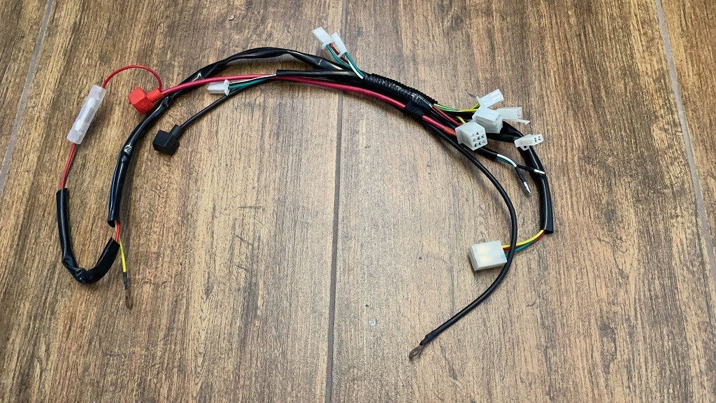 IMPIANTO ELETTRICO MINIQUAD 2t  PER MOTORE CON AVVIAMENTO ELETTRICO connettori motorino cablaggio