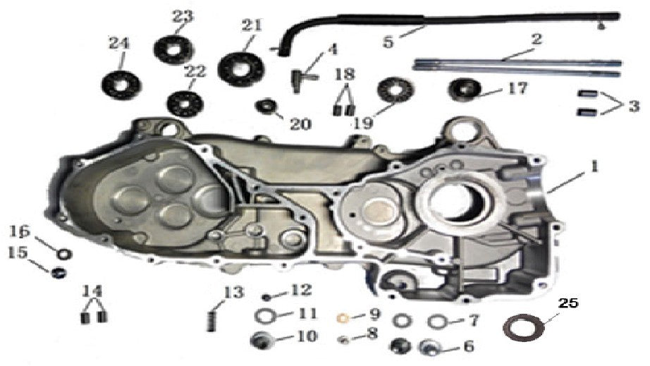 CUSCINETTO 28X10X22 PER CARTER DESTRO BLOCCO MOTORE GY6 QUAD KAYO AU180 180cc