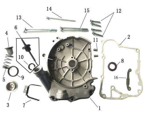 1cp SPESSORE BOCCOLA CILINDRICA PER CARTER OLIO BLOCCO MOTORE GY6 QUAD KAYO AU180 180cc