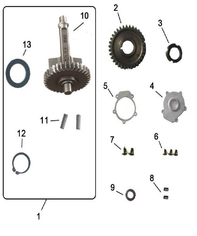 INGRANAGGIO 35 DENTI PER BLOCCO MOTORE GY6 PER QUAD KAYO AU180 180cc