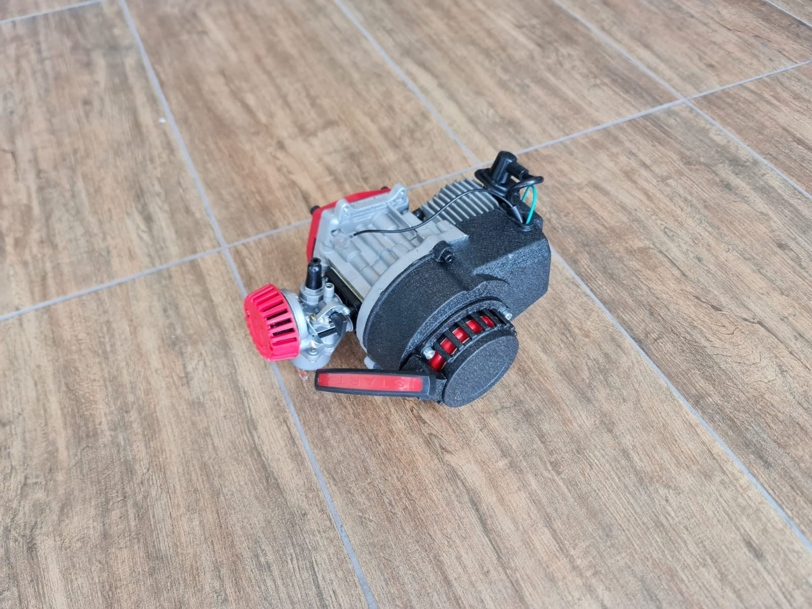 BLOCCO MOTORE MINIMOTO MINIQUAD COMPLETO 50CC CON CARBURATORE CAMPANA