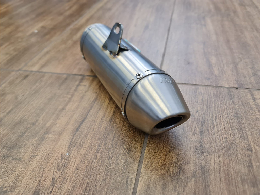 SILENZIATORE IN ACCIAIO TERMINALE PER TUBO DI SCARICO PIT BIKE 38mm