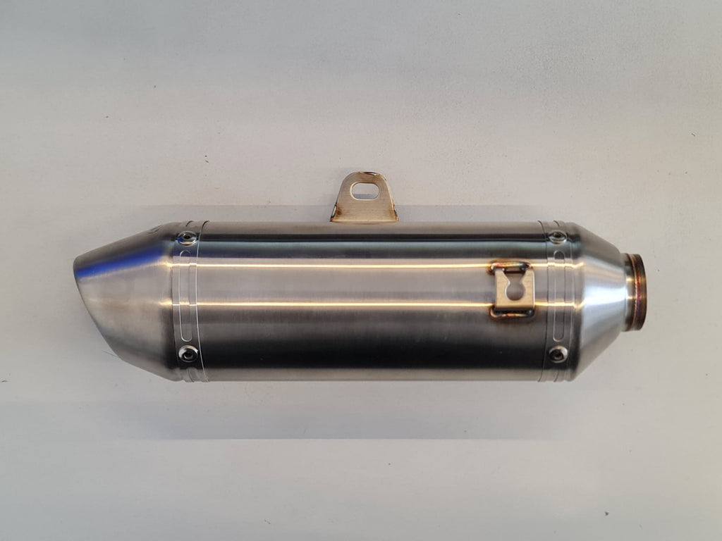 SILENZIATORE IN ACCIAIO TERMINALE PER TUBO DI SCARICO PIT BIKE 38mm