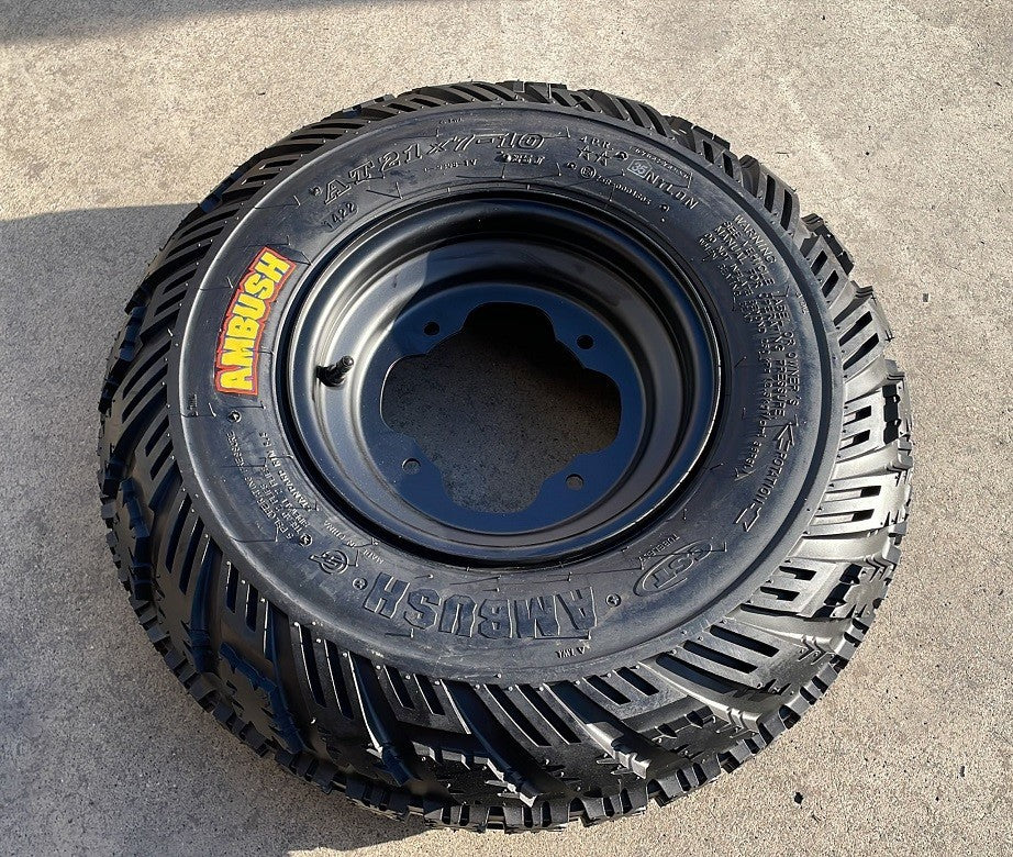 1 COPPIA GOMME CERCHIATE ANTERIORI DESTRA SINISTRA 21X7-10  PER QUAD KAYO A300 300cc