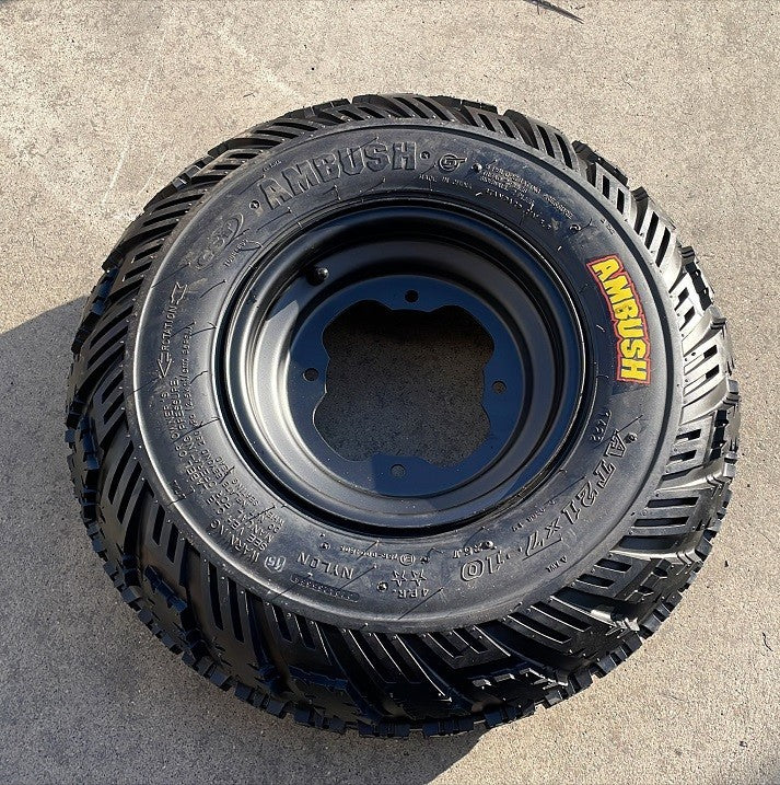 1 COPPIA GOMME CERCHIATE ANTERIORI DESTRA SINISTRA 21X7-10  PER QUAD KAYO A300 300cc