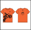 MAGLIETTA KAYO MOTO STAMPA MINICROSS ARANCIO NERA