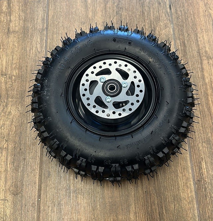 01PZ CERCHIO GOMMATO 4.10-6 anteriore MINIQUAD XXL RAPTOR 49CC 6 pollici - MINIATV ATV QUAD