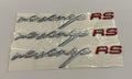 3pz ADESIVI SCRITTE CROMATE LATERALI SCOOTER SKY II REVENGE RS