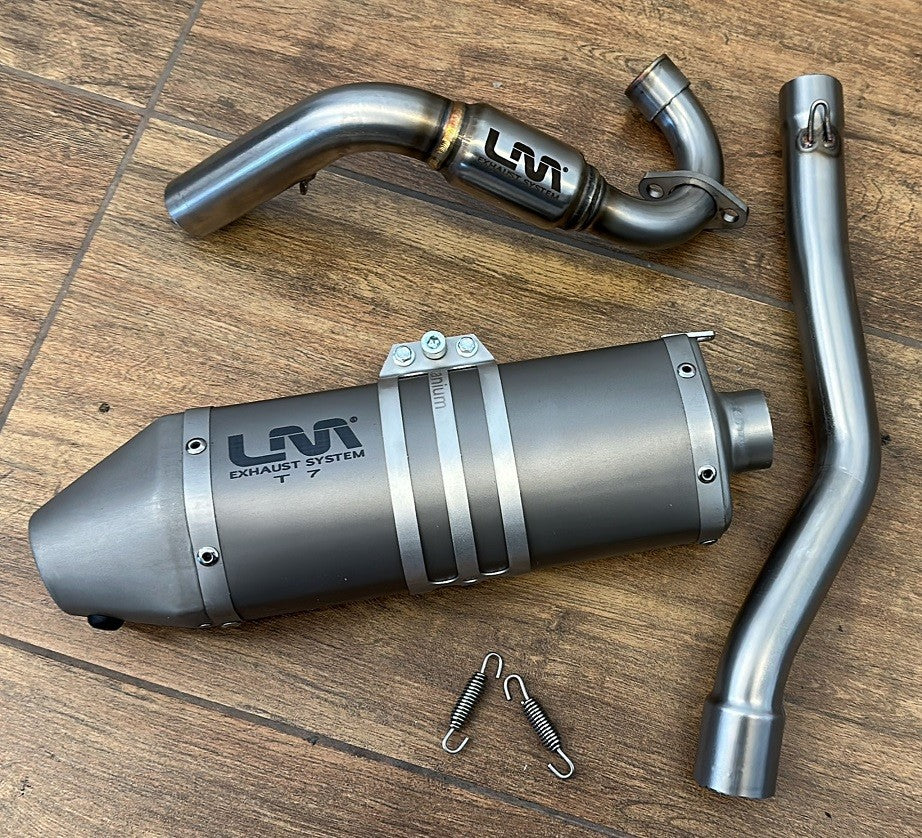 MARMITTA ARTIGIANALE COMPLETA LM PER SERIE KAYO TD SCARICO LM R8 RACING