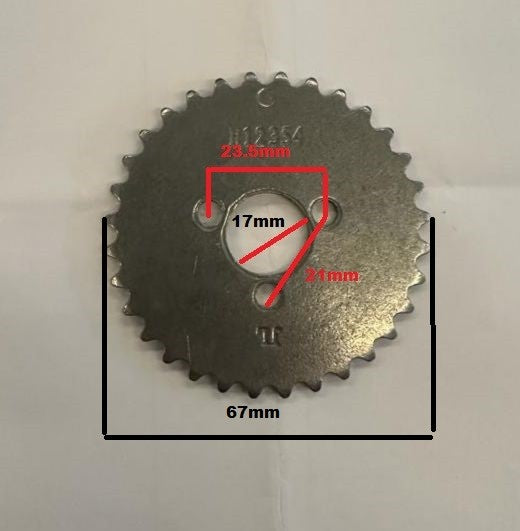 PIGNONE 32T CATENA DI DISTRIBUZIONE PER PIT BIKE TT140 YX140