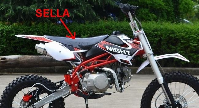 SELLA PIT BIKE SCORPION cross minicross pelle imbottita seduta moto
