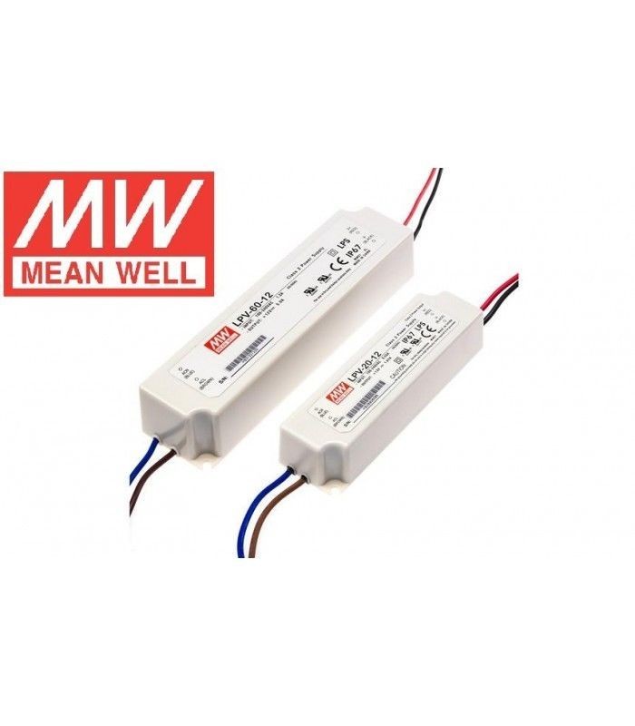ALIMENTATORE 60w 12v ip67 stagno LPV-60-12 DRIVER LED STRIP FARETTO MEAN WELL