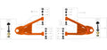 BRACCETTO INFERIORE TRAPEZIO SNODO SINISTRO QUAD ATV KAYO AU200 braccetti boccole completo