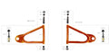BRACCETTO SUPERIORE TRAPEZIO SNODO DESTRO QUAD ATV KAYO AU200 braccetti boccole completo
