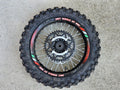 CERCHIO GOMMATO COMPLETO DI CORONA E DISCO ALLUMINIO POSTERIORE 80/100-12 ATTACCO SDG PERNO RUOTA 15mm GOMMA CERCHIATA
