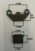 1CP PASTIGLIE FRENO POSTERIORI PER MINICROSS MORINI 50CC 2T