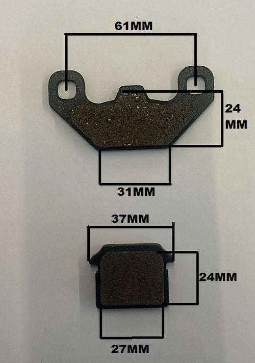 1CP PASTIGLIE FRENO POSTERIORI PER MINICROSS MORINI 50CC 2T
