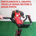 SOLO GRUPPO MOTOTRIVELLA SENZA MOTORE 53cc 2t MOTO TRIVELLA A SCOPPIO TRIVELLATRICE